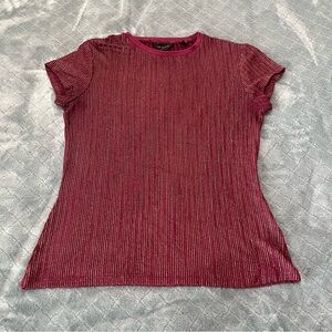 Ted Baker‎ Red Ribbed Fitted T-Shirt